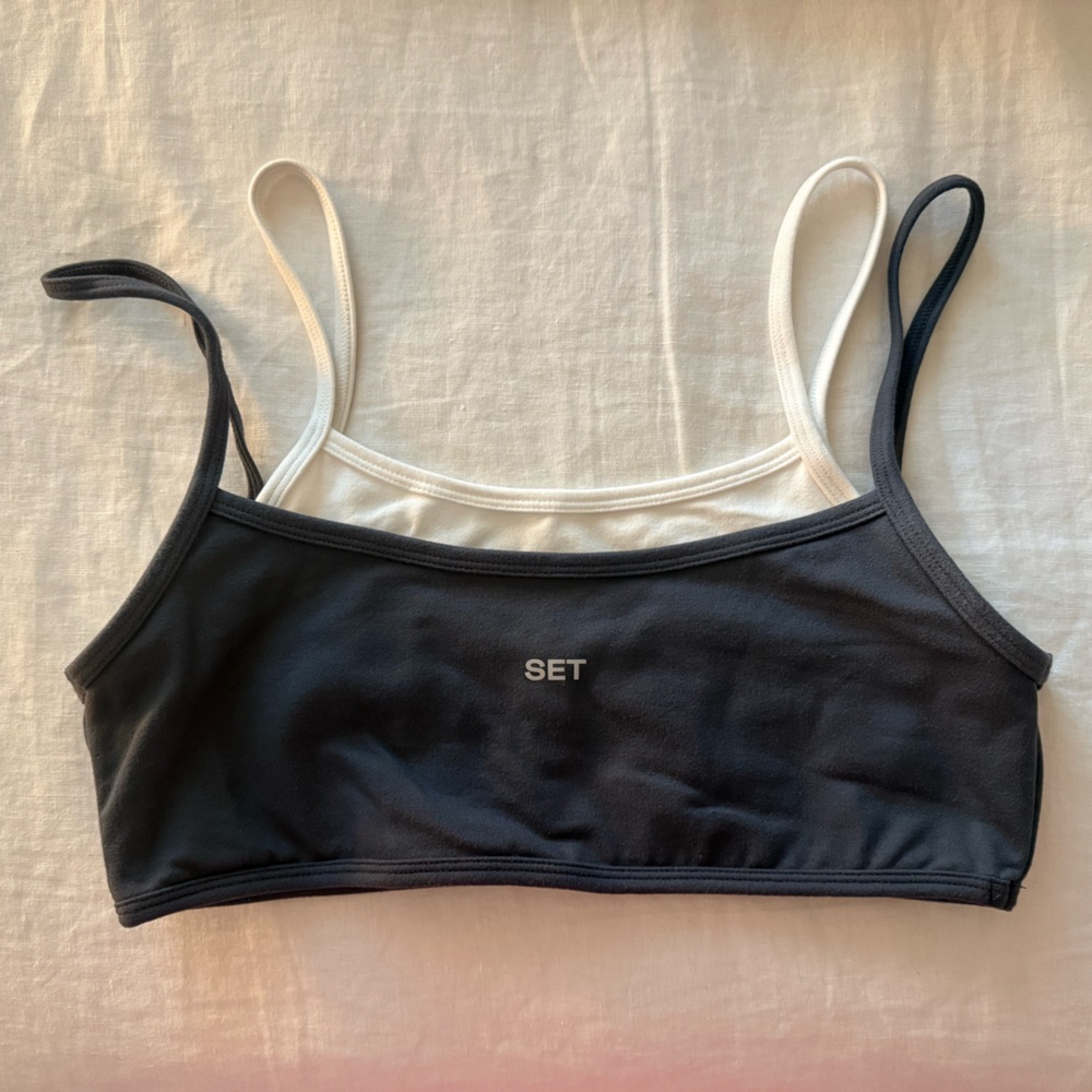 SET ACTIVE FORMCLOUD DOUBLE SCOOP BRA - STORM